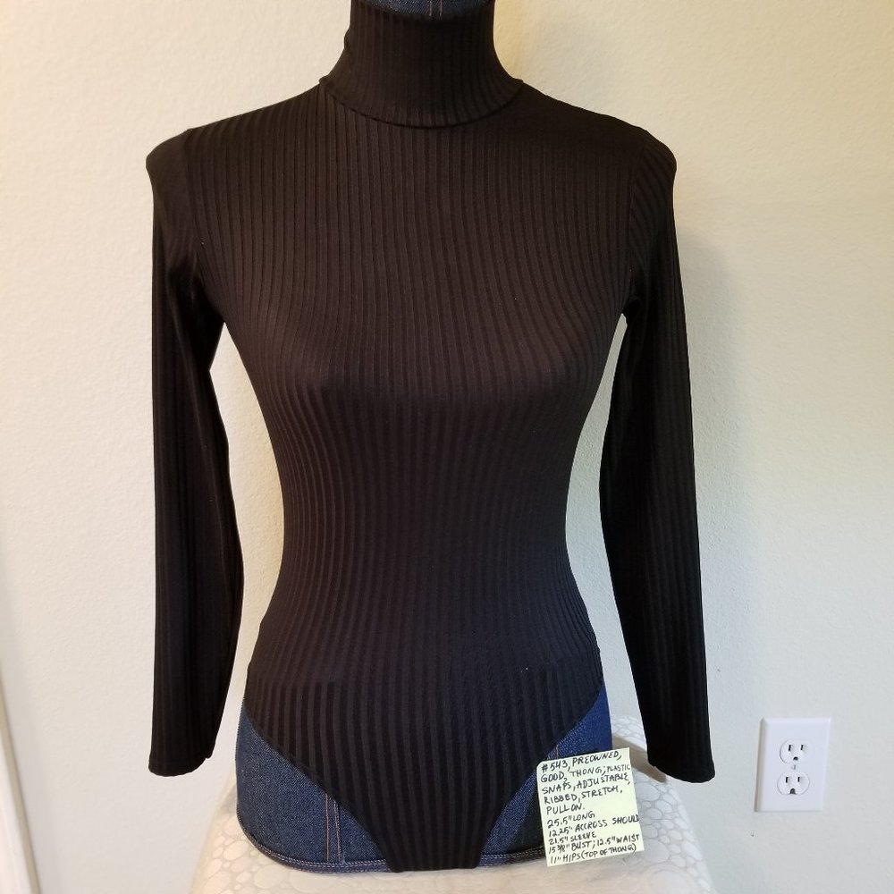 543 Preowned Nordstrom Intimates XS Black Bodysuit